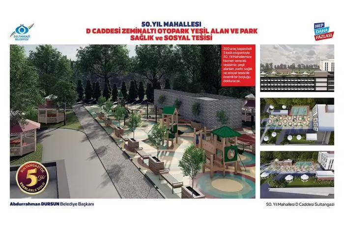 50.YIL MAHALLESİ D CADDESİ ZEMİNALTI OTOPARK YEŞİL ALAN VE PARK SAĞLIK VE SOSYAL TESİSİ